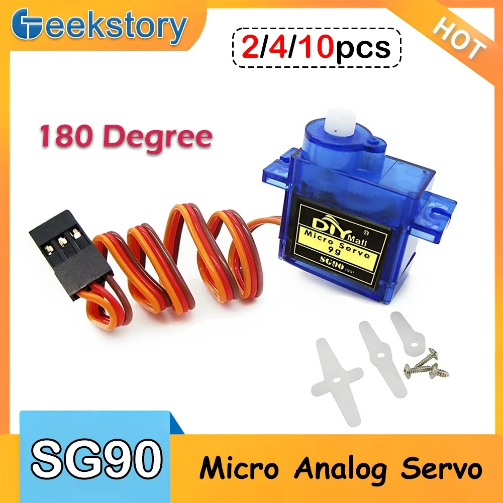 Rc Car Servo - 2/4/10pcs SG90 Servo Motor 9G Micro