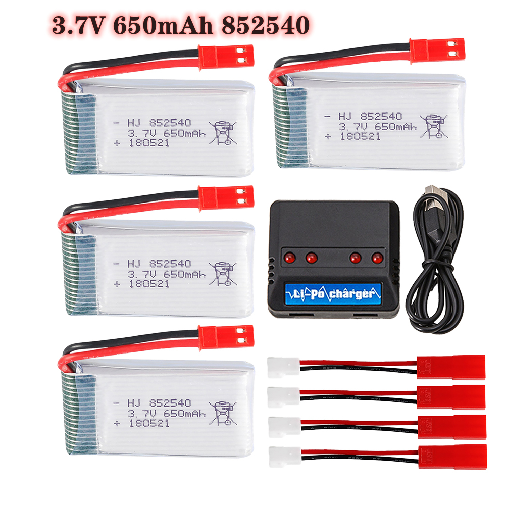 Lipo Battery Charger - 3.7v 650mAh 852540 Lipo Battery +4
