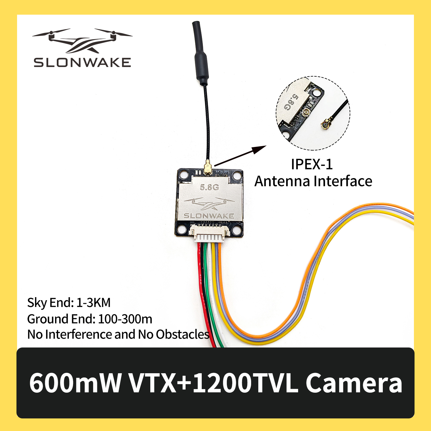 SLONWAKE 5.8G 600mW 7-24V FPV  - Rc Airplane Drone 评论和价格