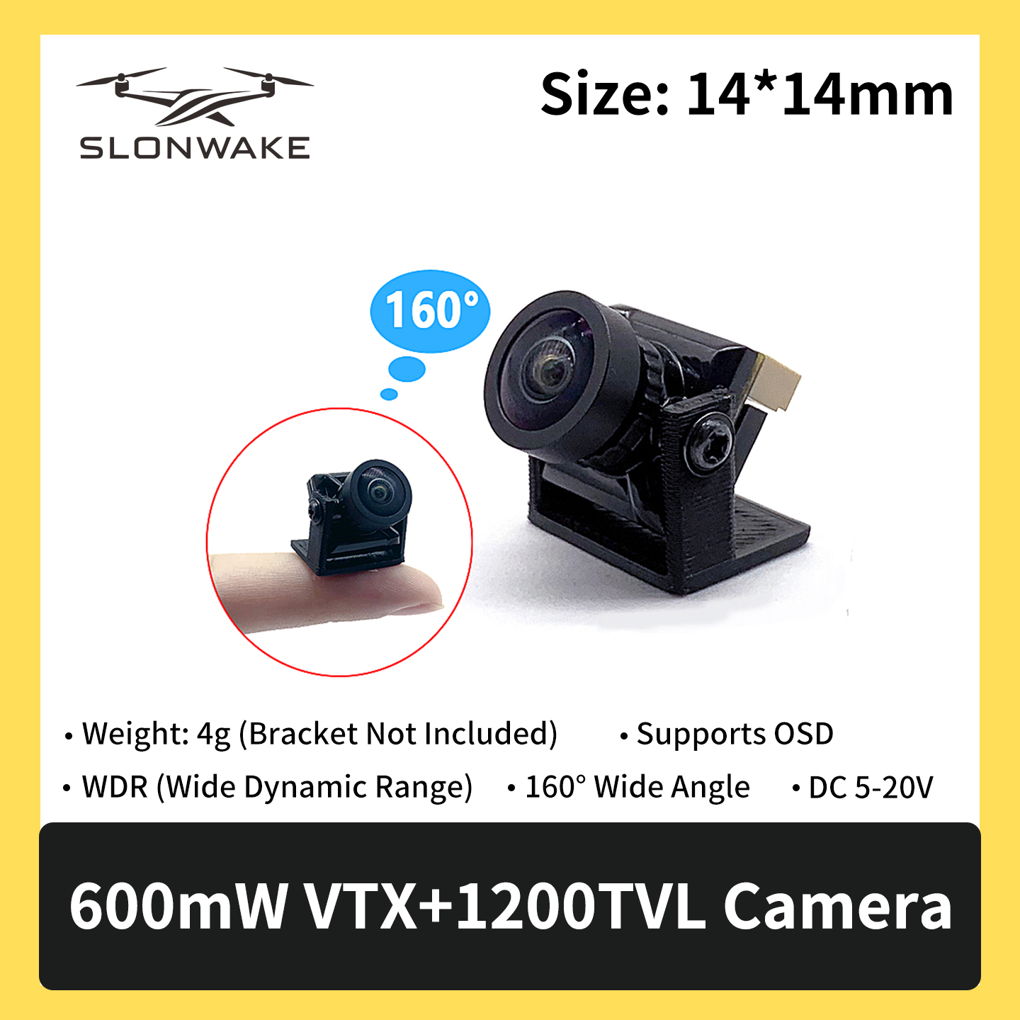 SLONWAKE 5.8G 600mW 7-24V FPV  - Rc Airplane Drone 评论和价格
