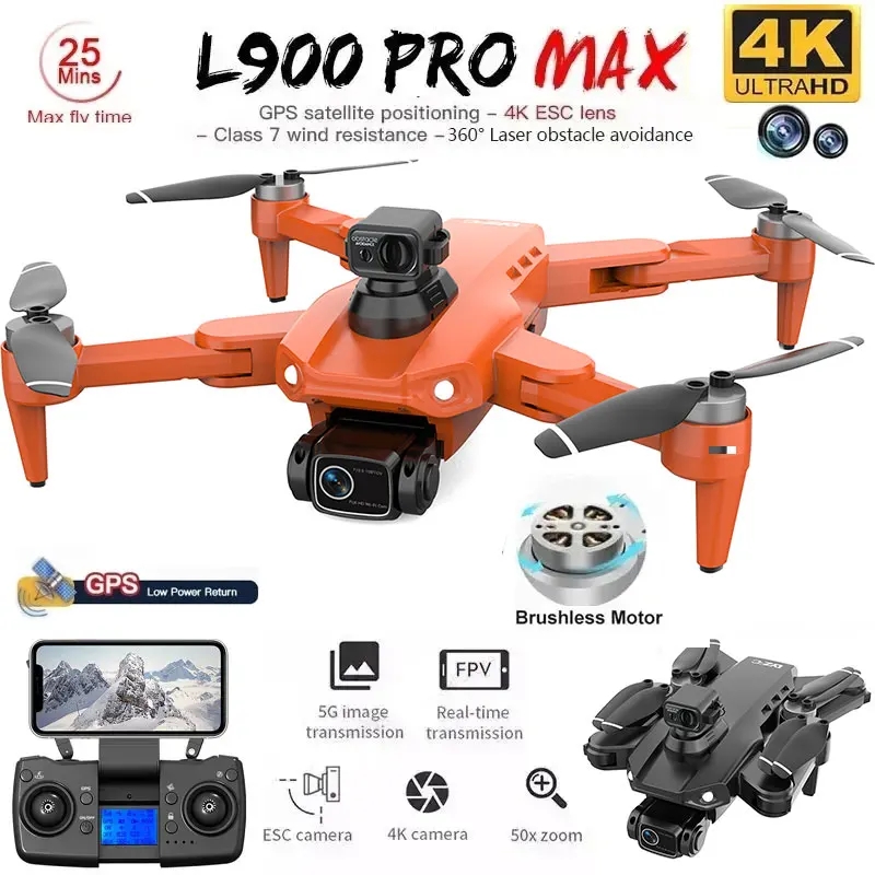 L900 Pro MAX GPS Drone 4K Prof - Drone Rc Foldable 评论和价格