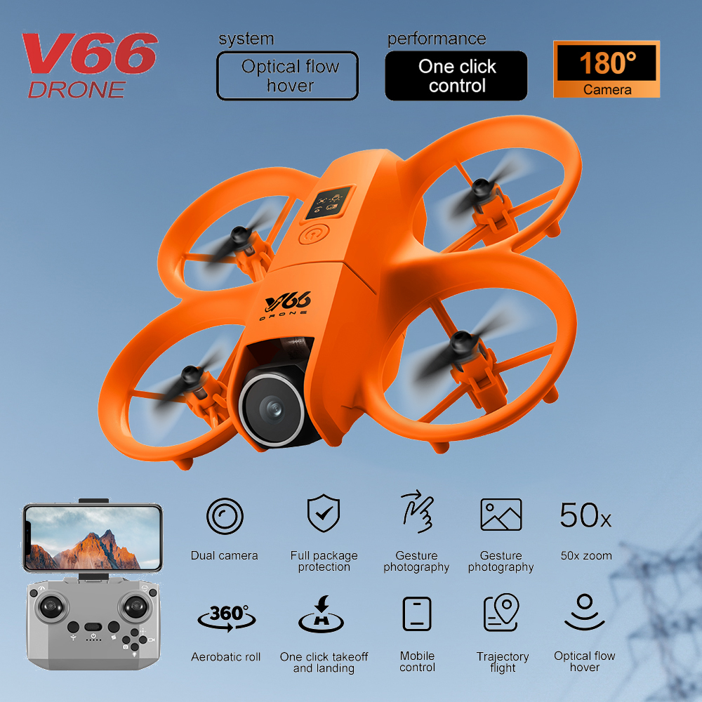 V66 Mini Drone 4k HD Camera Ae - Drone Pro Rc Ufo 评论和价格
