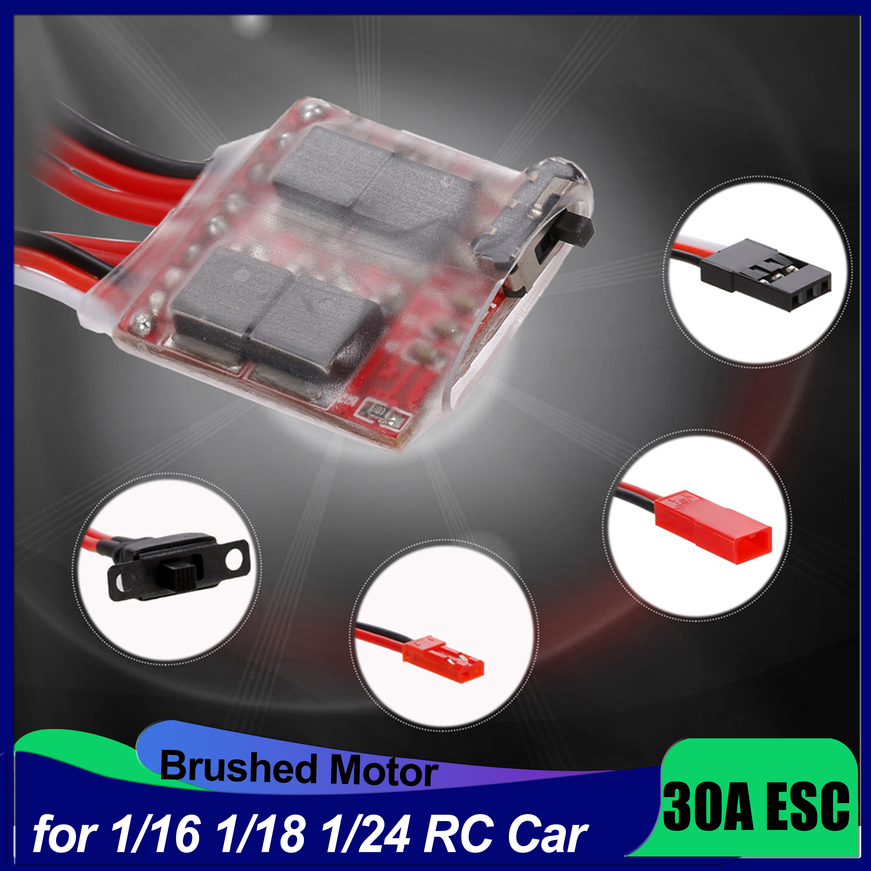 Mini RC Car 30A Brushed ESC Fo - Rc Boat 评论和价格