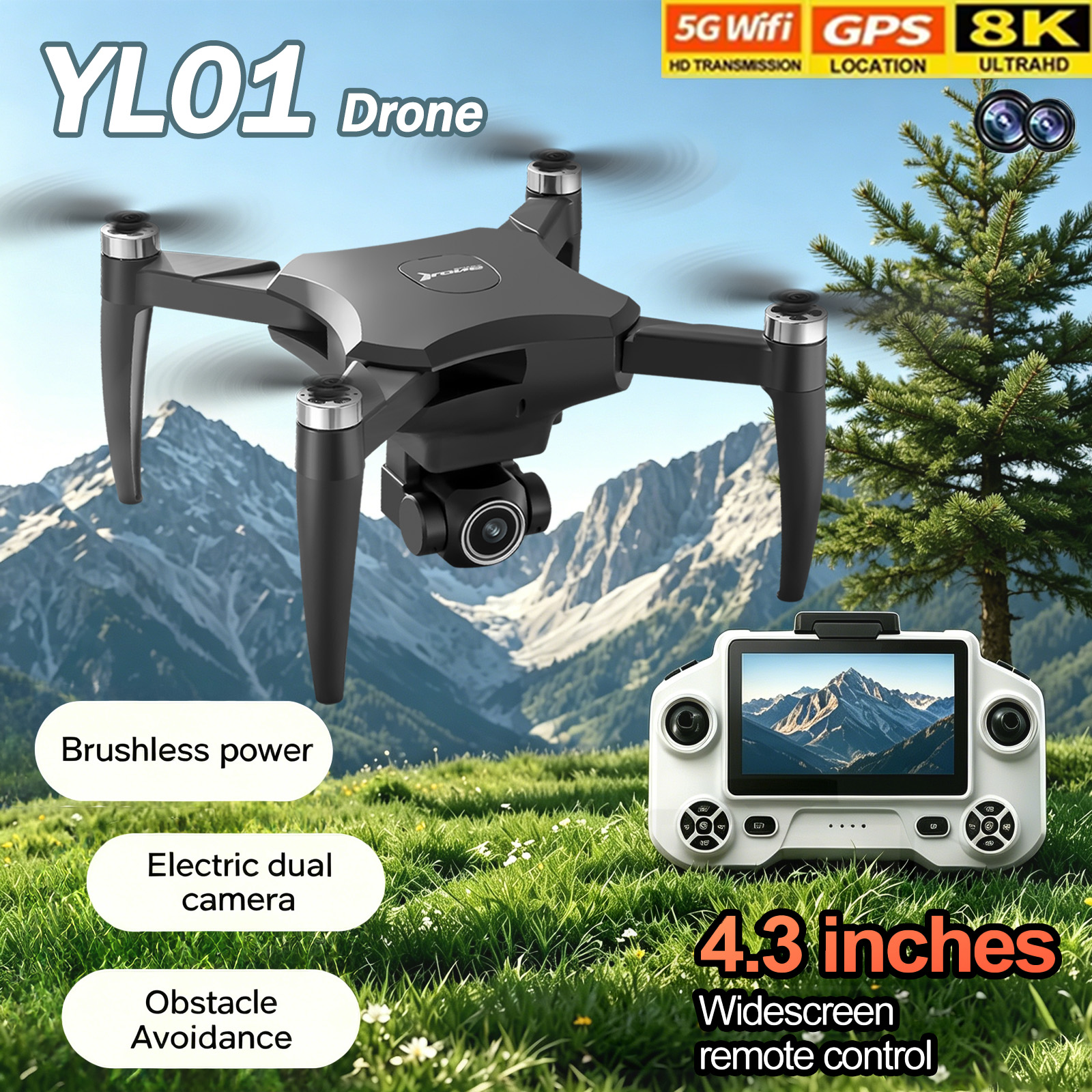 YL01 Mini Drone GPS Profession - Drone Avion Rc 评论和价格