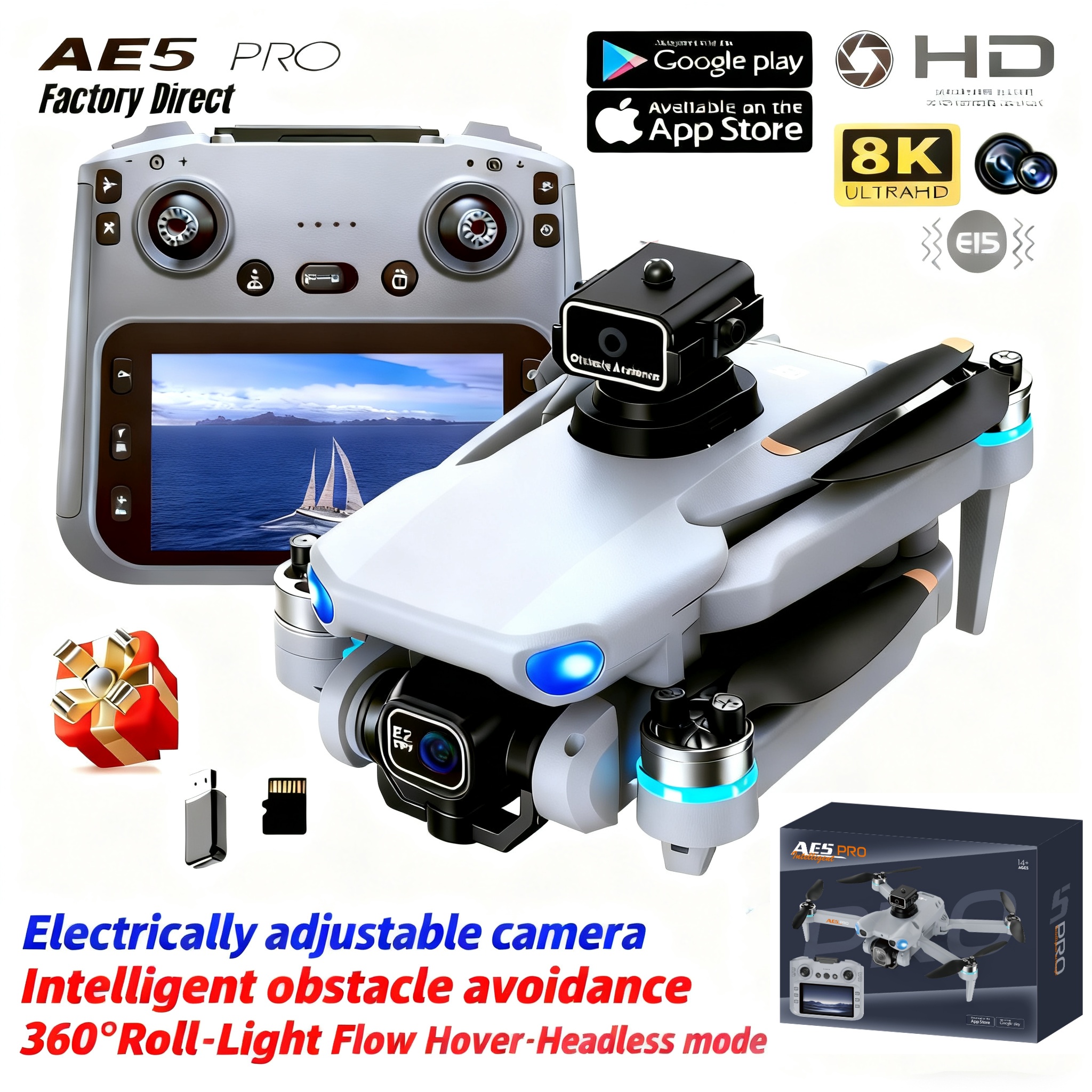 2026 New AE5 Pro Drone 8K HD 4 - Drone Pro Rc Ufo 评论和价格