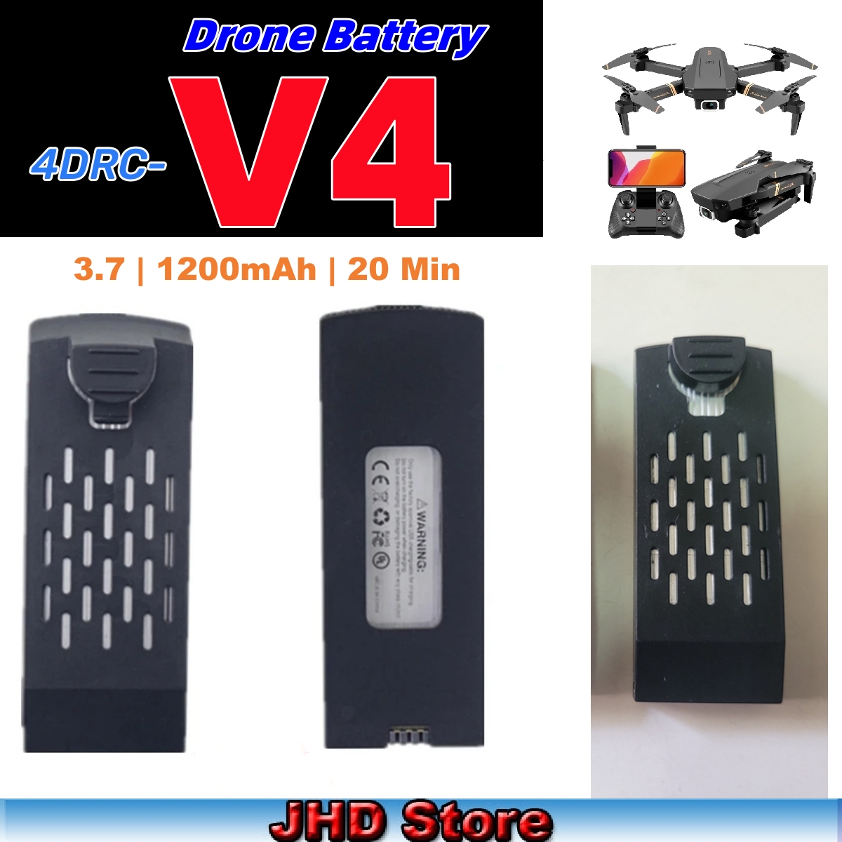 JHD Bateria 4DRC V4 Battery 3. - Lyzrc Drone 评论和价格