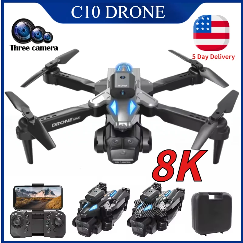 C10 8K HD RC Drone with Triple - Drone Without Rc 评论和价格