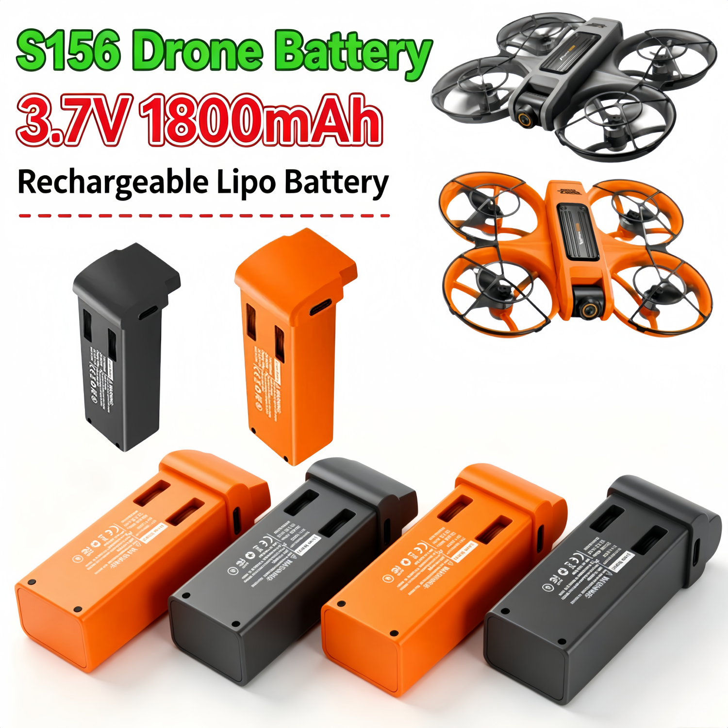 S156 3.7V 1800mAh Drone Batter - Drone Rc S156 评论和价格