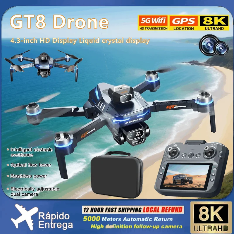 GT8 Mini Drone 8K WiFi GPS Pro - Drone Rc S156 评论和价格