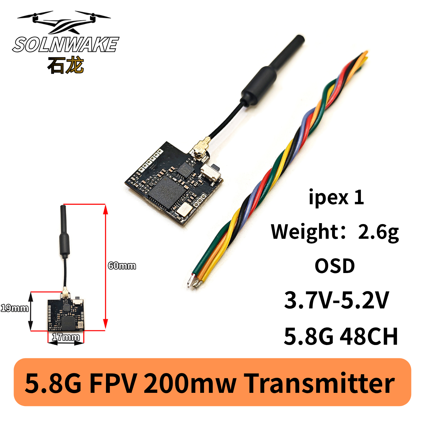SLONWAKE Nano 5.8G 48CH 200mW  - Rc Airplane Drone 评论和价格