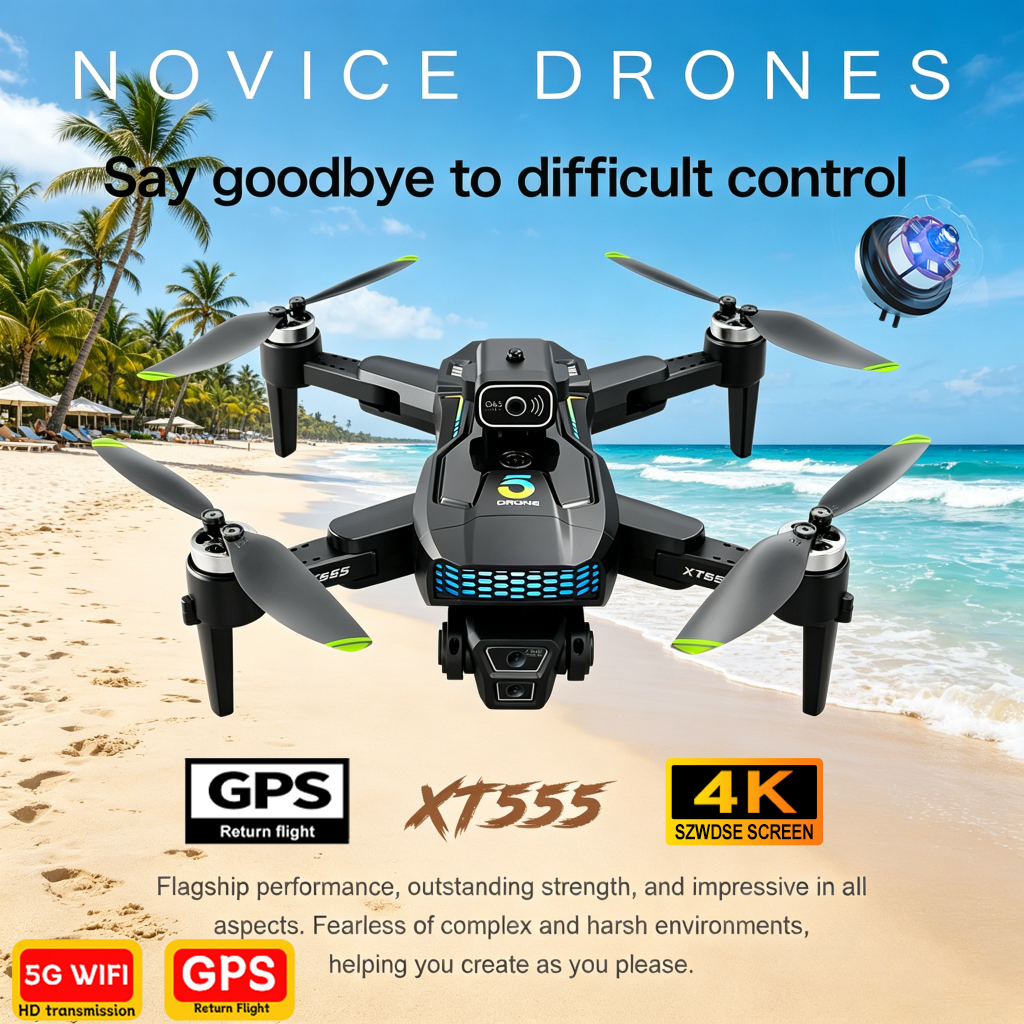 New XT555 GPS RC Drone Cam Pro - Drone Rc Foldable 评论和价格