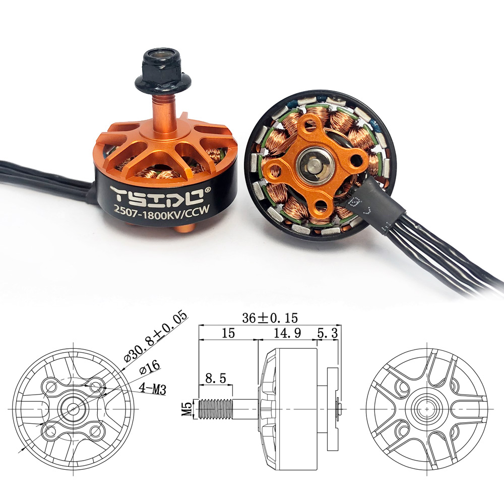 YSIDO 2507 1800KV 3-6S Brushle - Drone Reaper Rc 评论和价格