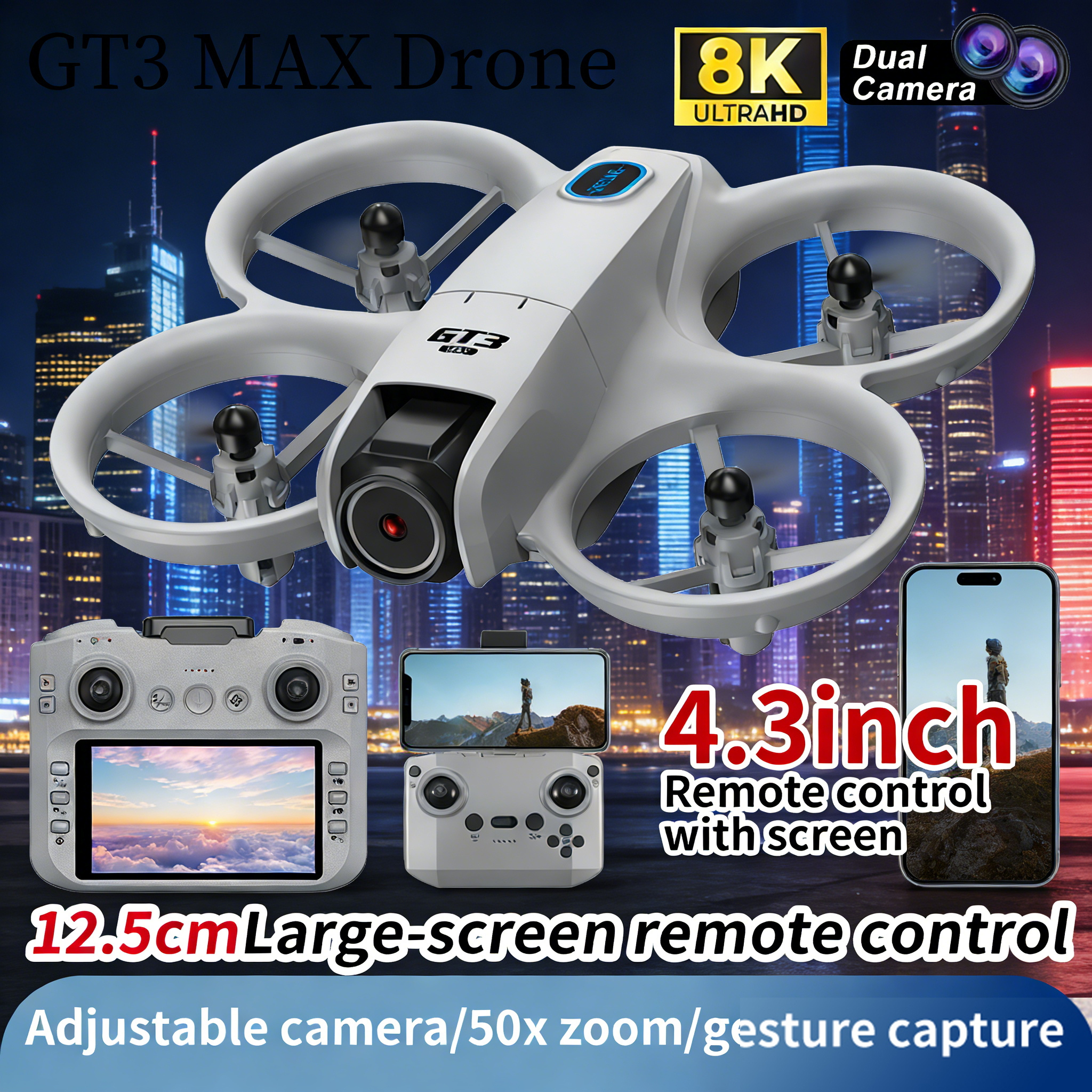 New GT3 Drone 8K HD Remote Con - Drone Pro Rc Ufo 评论和价格