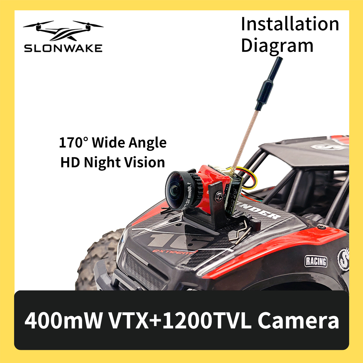SLONWAKE 5.8G 48CH FPV 400mw V - Rc Airplane Drone 评论和价格