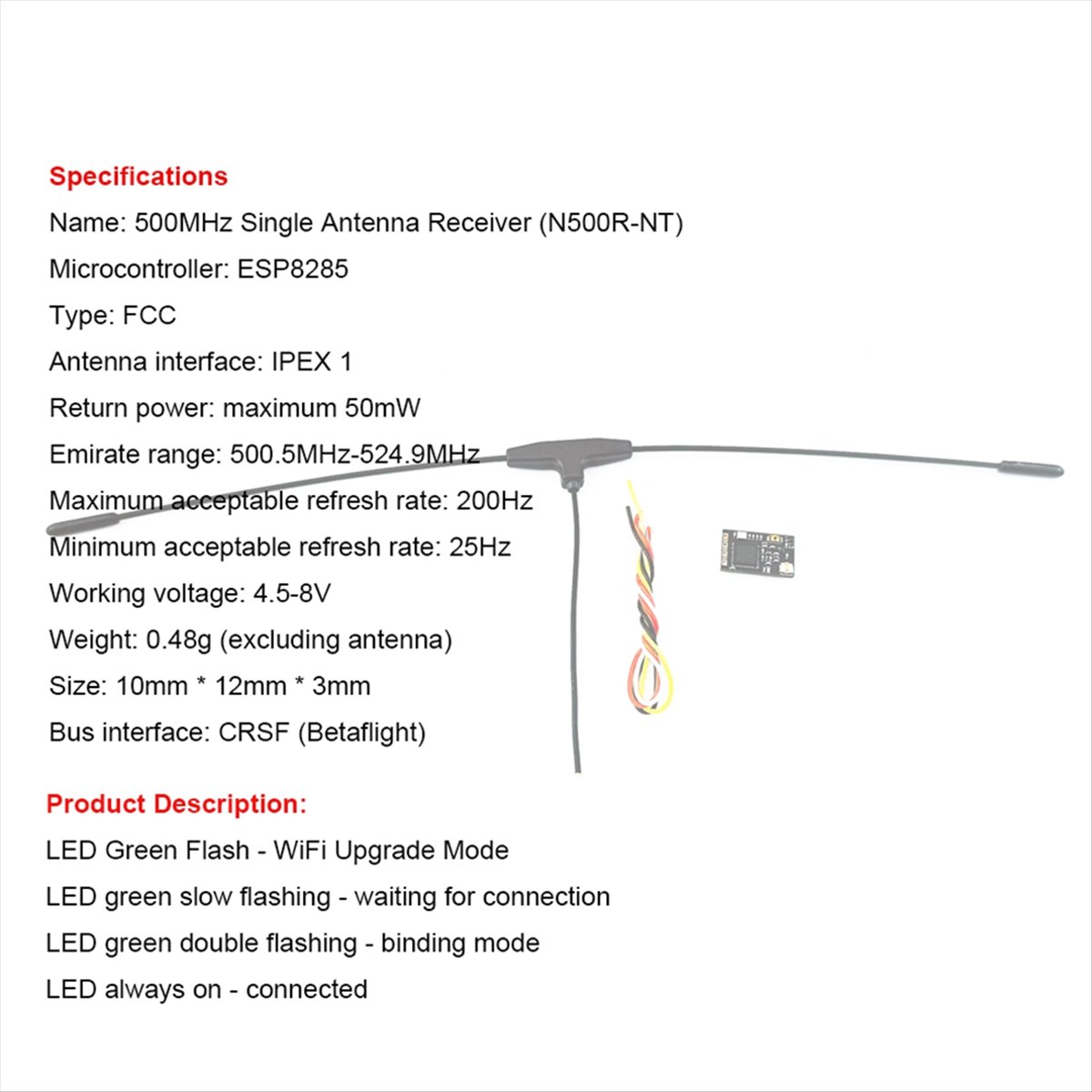 500MHz Receiver 500.5MHz-524.9 - Drone & Rc Plane Maker Durgapur West Bengal 评论和价格
