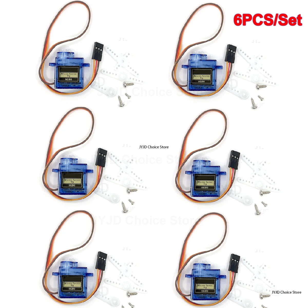 6pcs Sg90 9g Micro Servo Motor - Drone Rc Jet 评论和价格