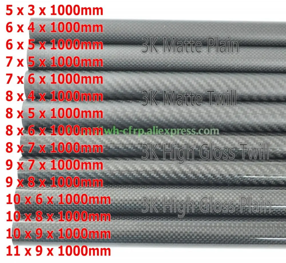Carbon Fiber Tube 5mm 6mm 7mm  - Carbon Fiber Drone Arm 评论和价格