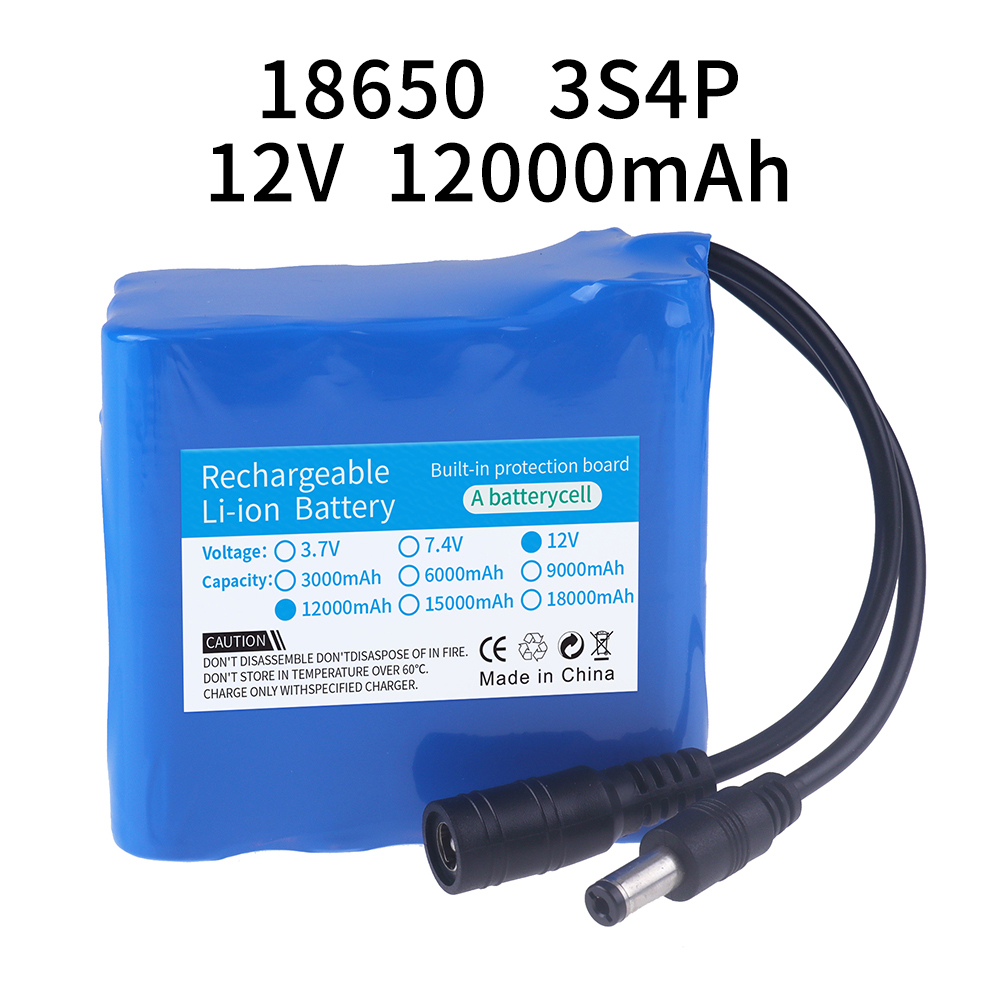 12V 12000mah Battery 3S4P Real - Lipo Battery Charger 评论和价格