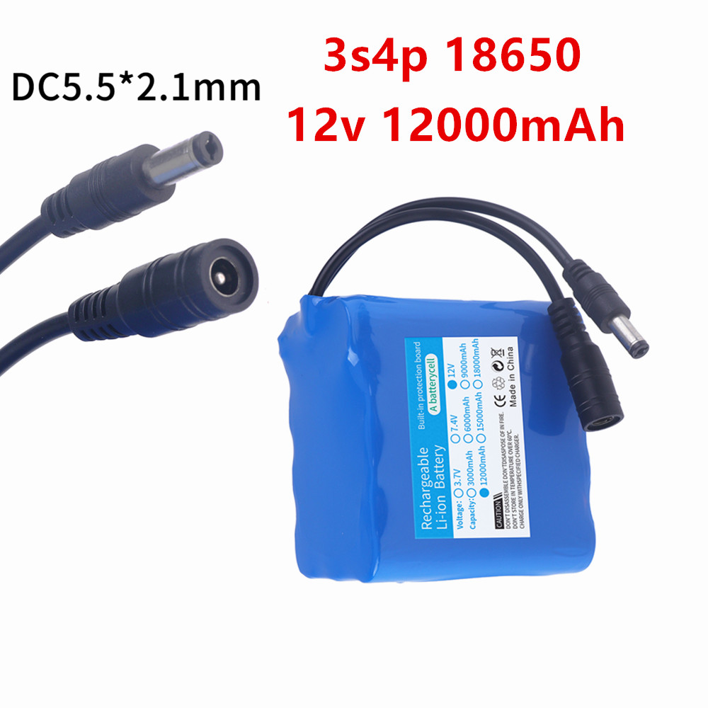 12V 12000mah Battery 3S4P Real - Lipo Battery Charger 评论和价格